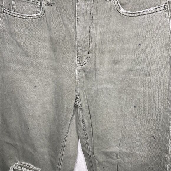 VERVET FLYING MONKEY Jeans Cropped Flare Distressed Frayed High Womens 29 8 Gray - Picture 3 of 9